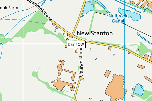 DE7 4QW map - OS VectorMap District (Ordnance Survey)