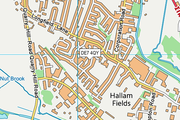 DE7 4QY map - OS VectorMap District (Ordnance Survey)