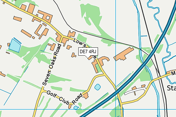 DE7 4RJ map - OS VectorMap District (Ordnance Survey)
