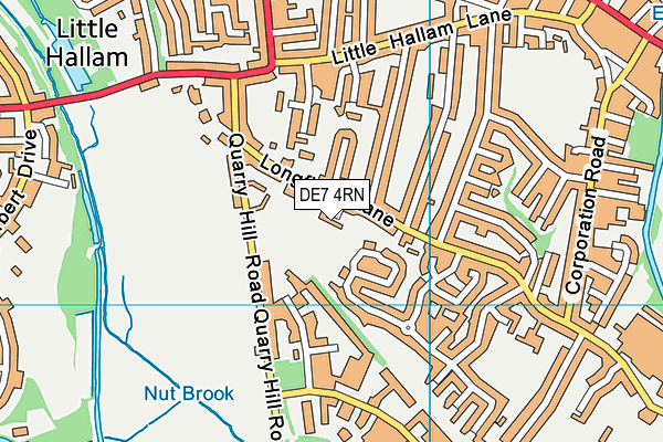 DE7 4RN map - OS VectorMap District (Ordnance Survey)