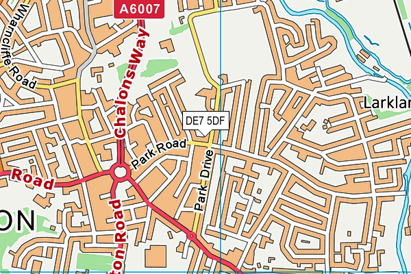 DE7 5DF map - OS VectorMap District (Ordnance Survey)
