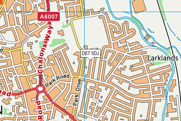 DE7 5DJ map - OS VectorMap District (Ordnance Survey)