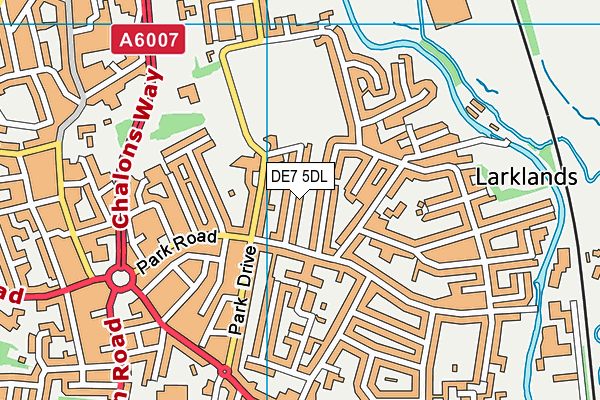 DE7 5DL map - OS VectorMap District (Ordnance Survey)