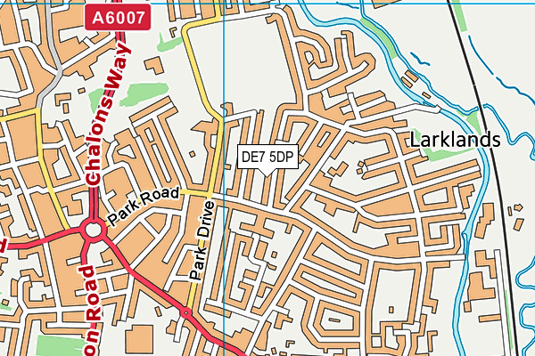 DE7 5DP map - OS VectorMap District (Ordnance Survey)