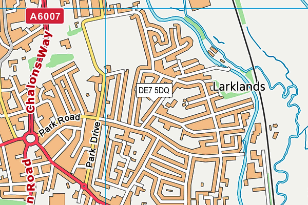 DE7 5DQ map - OS VectorMap District (Ordnance Survey)