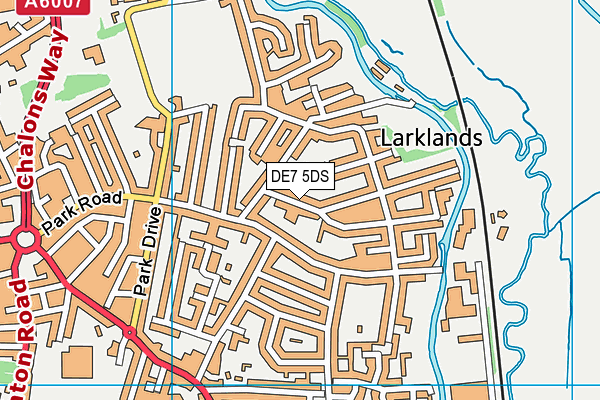 DE7 5DS map - OS VectorMap District (Ordnance Survey)