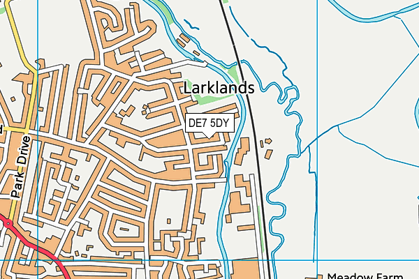 DE7 5DY map - OS VectorMap District (Ordnance Survey)