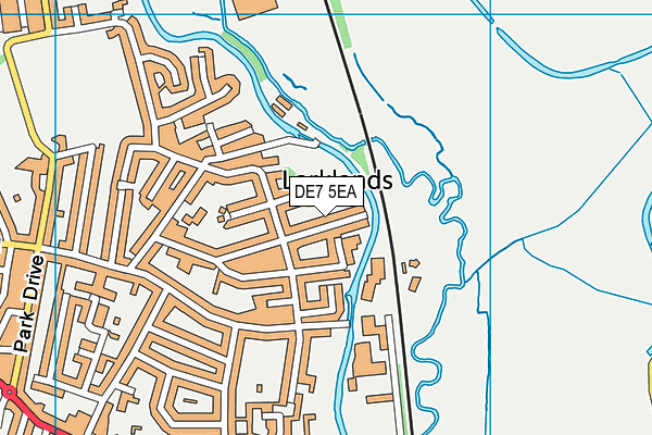 DE7 5EA map - OS VectorMap District (Ordnance Survey)