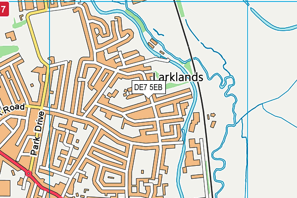 DE7 5EB map - OS VectorMap District (Ordnance Survey)