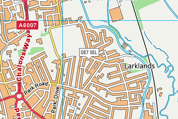 DE7 5EL map - OS VectorMap District (Ordnance Survey)