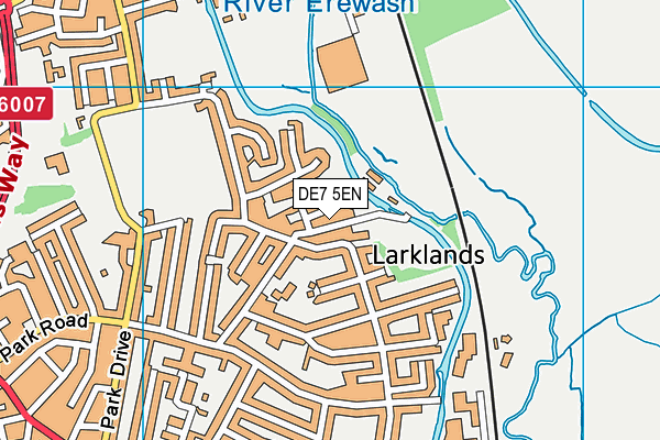 DE7 5EN map - OS VectorMap District (Ordnance Survey)