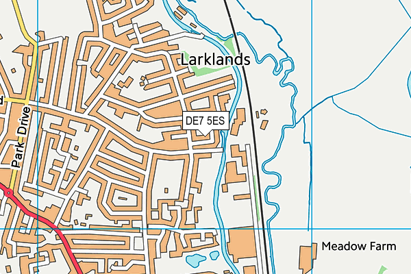 DE7 5ES map - OS VectorMap District (Ordnance Survey)