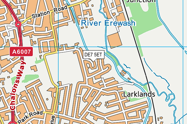 DE7 5ET map - OS VectorMap District (Ordnance Survey)