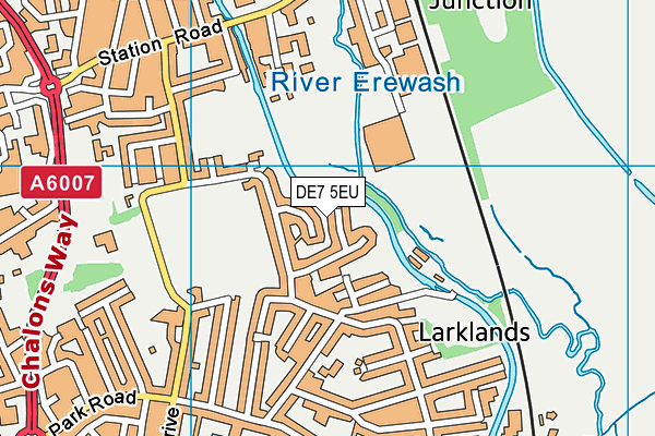 DE7 5EU map - OS VectorMap District (Ordnance Survey)