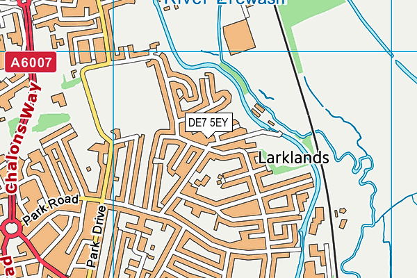 DE7 5EY map - OS VectorMap District (Ordnance Survey)