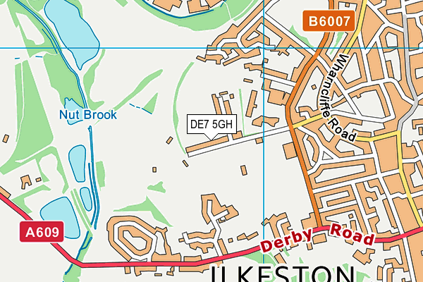 Rutland Recreation Ground Track (Closed) map (DE7 5GH) - OS VectorMap District (Ordnance Survey)