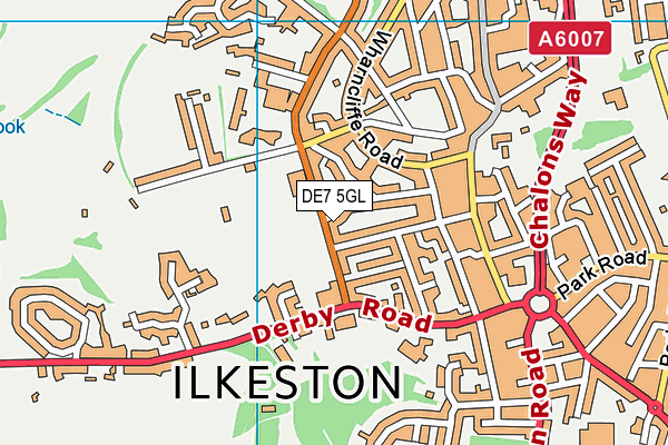 Ilkeston Tennis Club map (DE7 5Gl) - OS VectorMap District (Ordnance Survey)