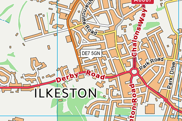 DE7 5GN map - OS VectorMap District (Ordnance Survey)