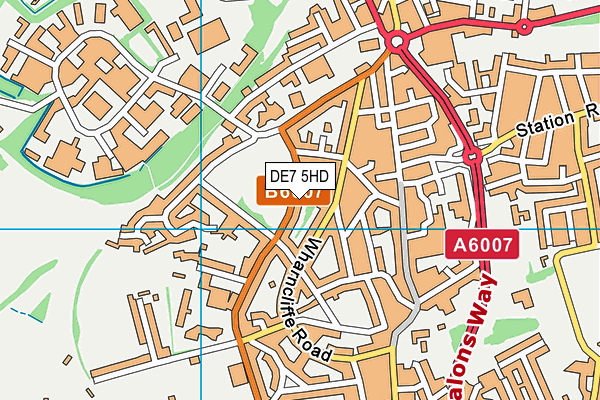 DE7 5HD map - OS VectorMap District (Ordnance Survey)