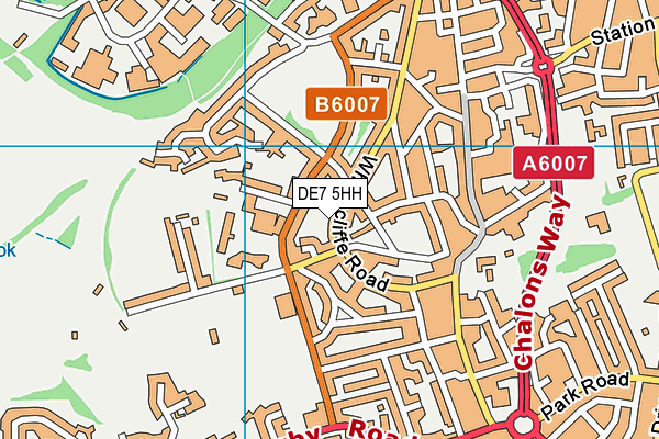 DE7 5HH map - OS VectorMap District (Ordnance Survey)