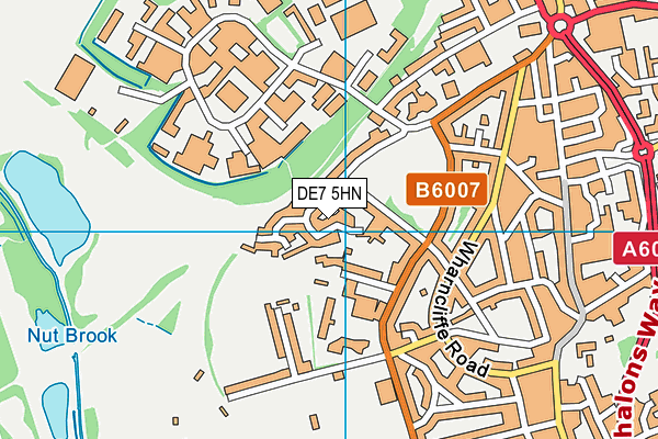 DE7 5HN map - OS VectorMap District (Ordnance Survey)