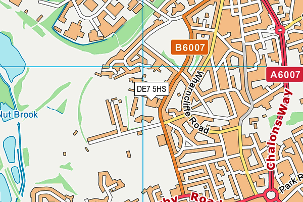 DE7 5HS map - OS VectorMap District (Ordnance Survey)
