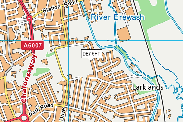 DE7 5HT map - OS VectorMap District (Ordnance Survey)