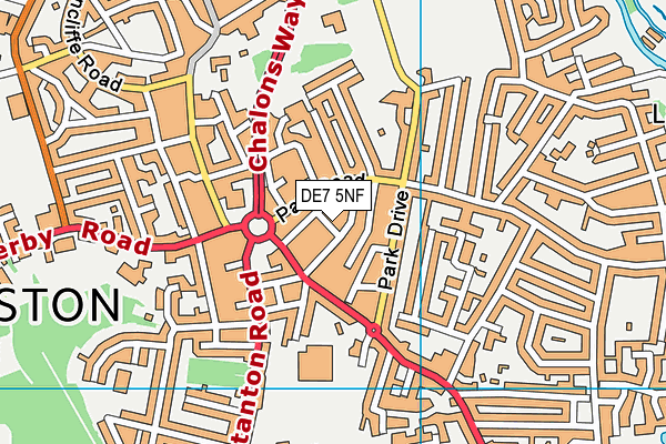 DE7 5NF map - OS VectorMap District (Ordnance Survey)