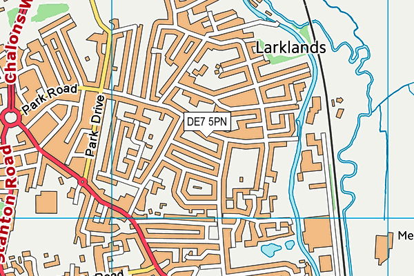 DE7 5PN map - OS VectorMap District (Ordnance Survey)