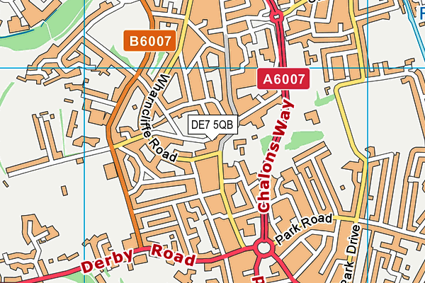 DE7 5QB map - OS VectorMap District (Ordnance Survey)