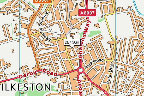 DE7 5QH map - OS VectorMap District (Ordnance Survey)