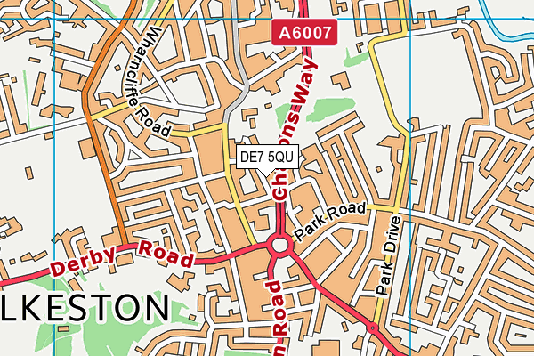 DE7 5QU map - OS VectorMap District (Ordnance Survey)