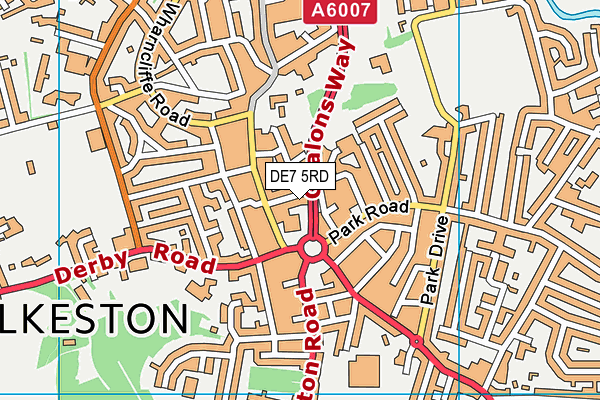 DE7 5RD map - OS VectorMap District (Ordnance Survey)