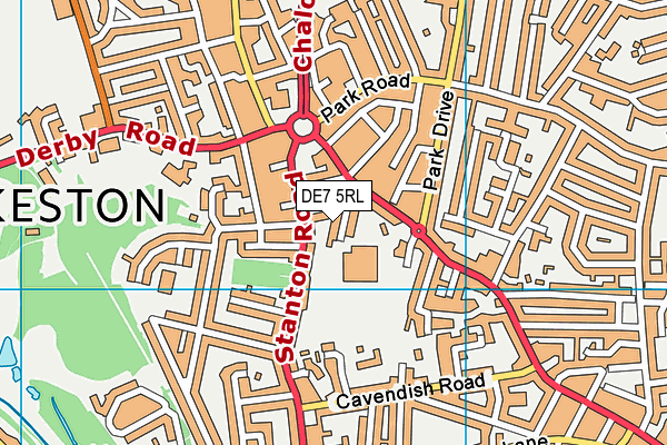 DE7 5RL map - OS VectorMap District (Ordnance Survey)