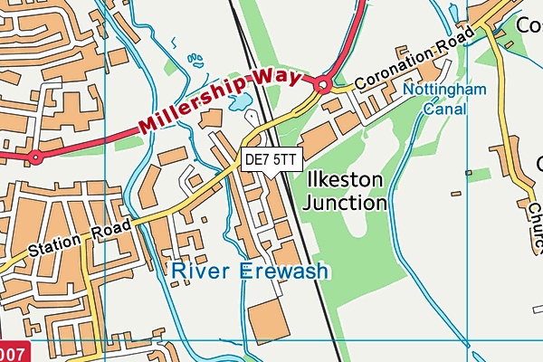 Map of JDB ENTERPRISES ILKESTON LIMITED at district scale