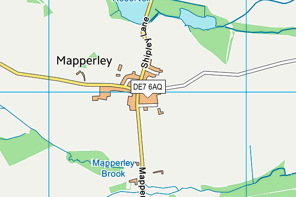 DE7 6AQ map - OS VectorMap District (Ordnance Survey)