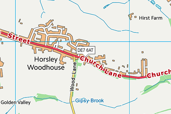 Horsley Woodhouse Primary School map (DE7 6AT) - OS VectorMap District (Ordnance Survey)