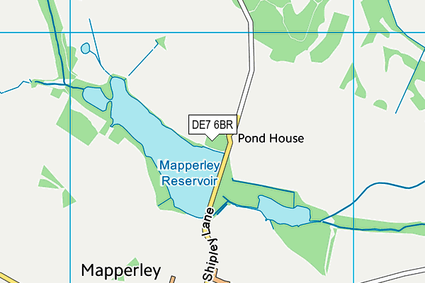 DE7 6BR map - OS VectorMap District (Ordnance Survey)