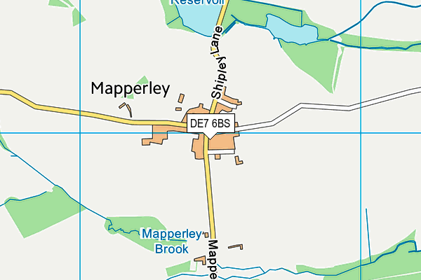 DE7 6BS map - OS VectorMap District (Ordnance Survey)