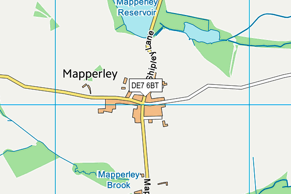 DE7 6BT map - OS VectorMap District (Ordnance Survey)