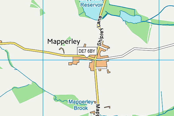 DE7 6BY map - OS VectorMap District (Ordnance Survey)