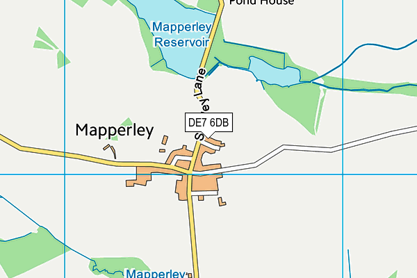 DE7 6DB map - OS VectorMap District (Ordnance Survey)