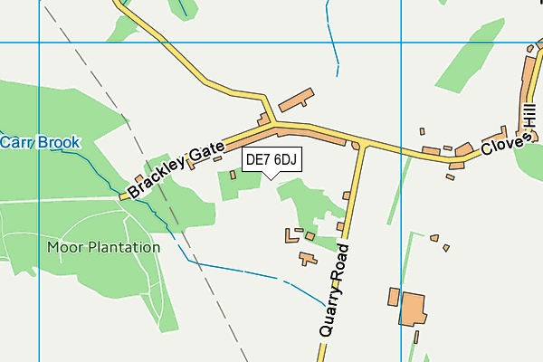 DE7 6DJ map - OS VectorMap District (Ordnance Survey)