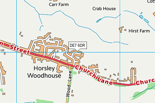 DE7 6DR map - OS VectorMap District (Ordnance Survey)