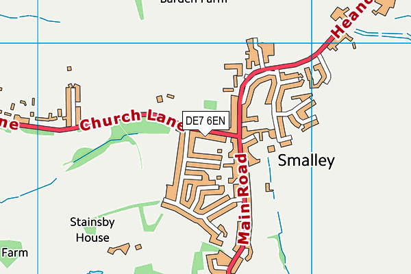 Dobholes Lane Recreation Ground map (DE7 6EN) - OS VectorMap District (Ordnance Survey)