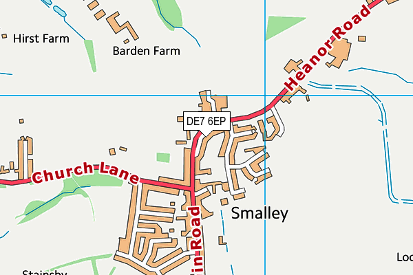 DE7 6EP map - OS VectorMap District (Ordnance Survey)