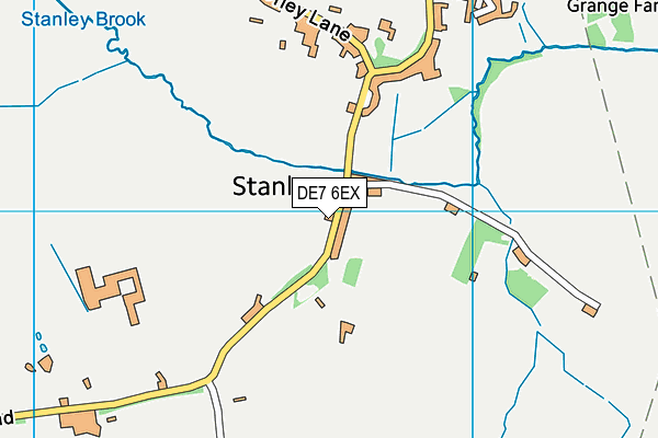 DE7 6EX map - OS VectorMap District (Ordnance Survey)