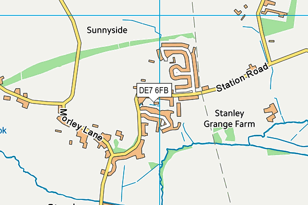 St Andrew's CofE Primary School map (DE7 6FB) - OS VectorMap District (Ordnance Survey)