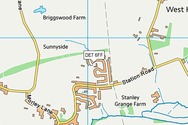 Stanley Recreation Ground map (DE7 6FF) - OS VectorMap District (Ordnance Survey)