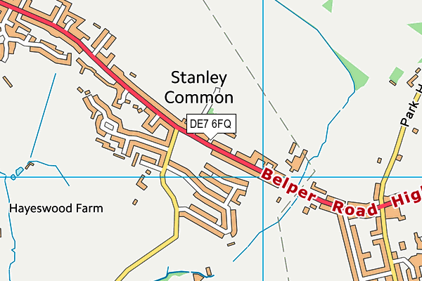 DE7 6FQ map - OS VectorMap District (Ordnance Survey)